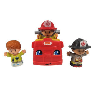 Fisher Price Little People 2016 Firetruck 2 Firefighters Bus Driver Mixed Lot
